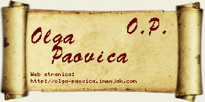 Olga Paovica vizit kartica